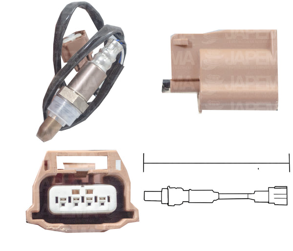 SKU9793 SENSOR DE OXIGENO DESPUES DEL CATALIZADOR TRASERO 475MM MARCA JAPEMA