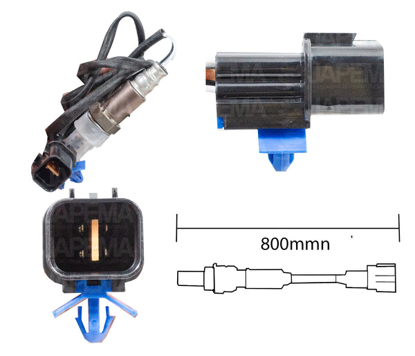 SKU13498 SENSOR DE OXIGENO 4 TERMINALES DESPUES DEL CATALIZADOR 800MM MARCA JAPEMA