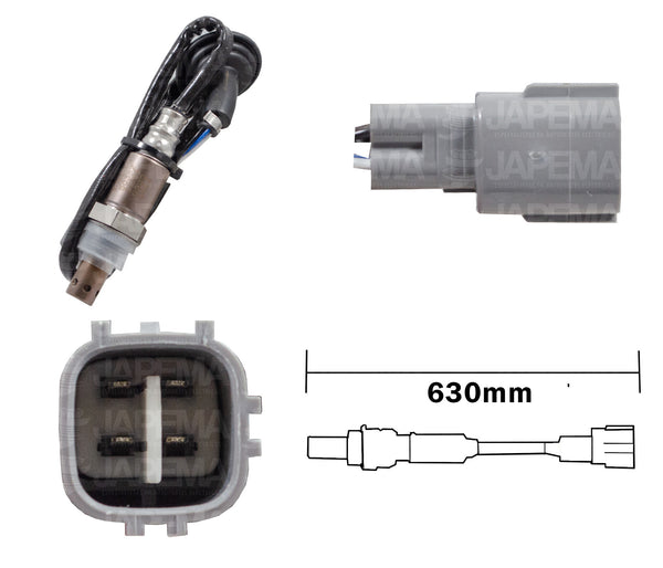 SKU13494 SENSOR DE OXIGENO DESPUES DEL CATALIZADOR 630MM MARCA JAPEMA