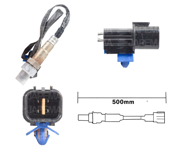 SKU13054 SENSOR DE OXIGENO 4 TERMINALES DESPUES DEL CATALIZADOR 500MM MARCA JAPEMA CHRYSLER, MITSUB
