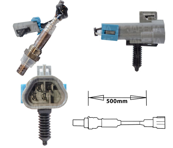 SKU7993 SENSOR DE OXIGENO 4 TERMINALES 500MM MARCA JAPEMA