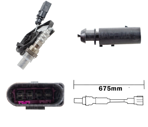 SKU1363 SENSOR DE OXIGENO DESPUES DEL CATALIZADOR 4 TERMINALES MARCA JAPEMA