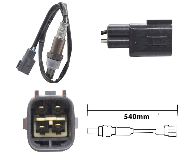 SKU10707 SENSOR DE OXIGENO ANTES DEL CATALIZADOR, 540MM, 4 TERMINALES MARCA JAPEMA