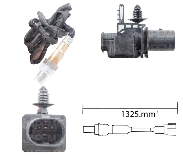 SKU1279 SENSOR DE OXIGENO ANTES DEL CATALIZADOR 5 TERMINALES 1,325MM MARCA JAPEMA