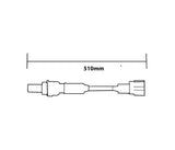 SKU7851 SENSOR DE OXIGENO ANTES Y DESPUES DEL CATALIZADOR 4 TERMINALES 510MM LARGO MARCA JAPEMA