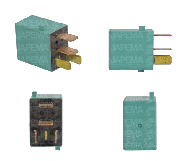 SKU8638 RELEVADOR 4 TERMINALES 12V DESEMPAÑADOR VENTANA TRASERA MARCA JAPEMA