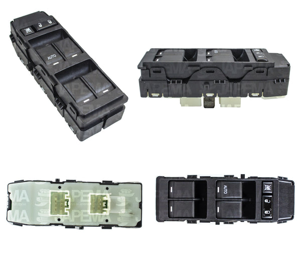 SKU12258 INTERRUPTOR MAESTRO DE VENTANAS ELECTRICAS Y SEGUROS ELECTRICOS CHRYSLER, DODGE, JEEP, MITSUBISHI MARCA JAPEMA