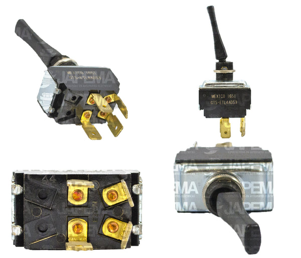 SKU9540 INTERRUPTOR DE PALANCA 1P 4T MACHO PALANCA LARGA MARCA JAPEMA