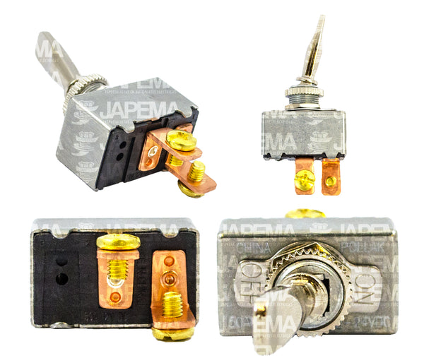 SKU13879 INTERRUPTOR DE PALANCA 2 TERMINALES DE TORNILLO MARCA JAPEMA