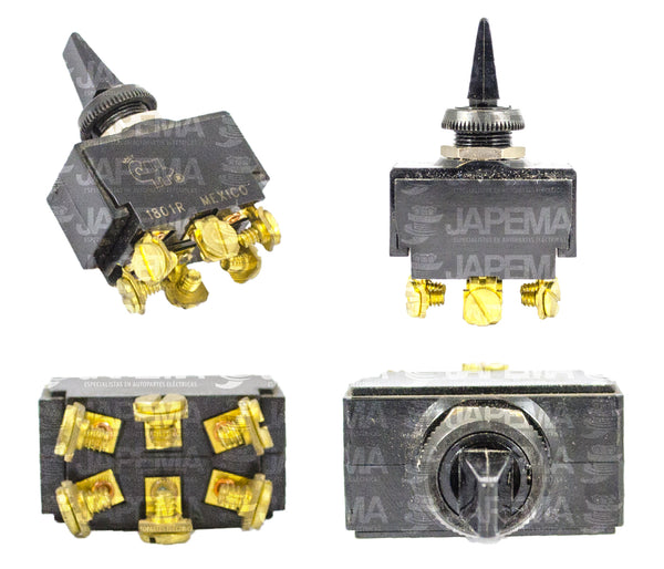 SKU225 INTERRUPTOR DE PALANCA 2 PASOS 6 TERMINALES DE TORNILLO CALIDAD JAP