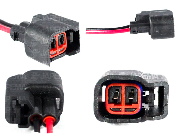 SKU9097 CONECTOR 2 TERMINALES EV6, EV14 MARCA JAPEMA