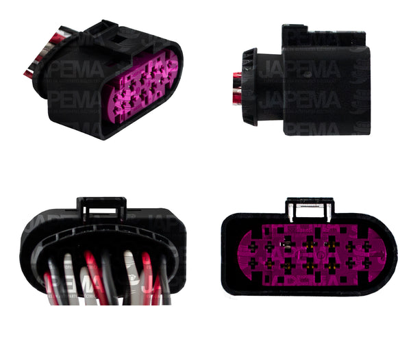 SKU968 CONECTOR 14 TERMINALES FAROS DELANTEROS MARCA JAPEMA