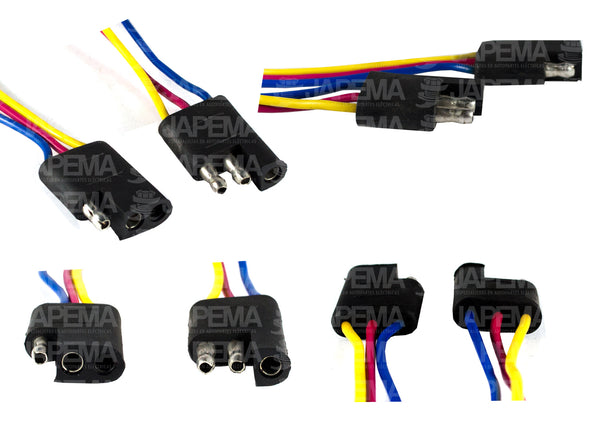 SKU61 CONECTOR / ARNES 3 TERMINALES UNIVERSAL PARA REMOLQUE MARCA ECONOMICA