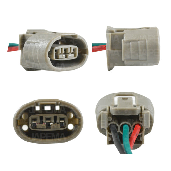 SKU5364 CONECTOR / ARNES 3 TERMINALES ALTERNADORES NIPPONDENSO, HITACHI, MITSUBISHI, VALEO MARCA JAPEMA