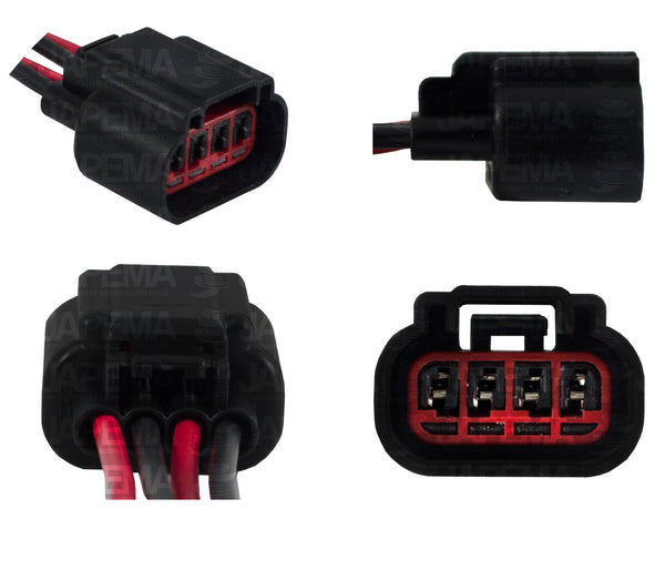 SKU4336 CONECTOR 4 TERMINALES BOBINA, SENSOR DE TRANSMISION MARCA JAPEMA