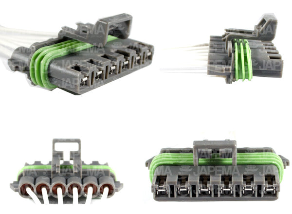 SKU12046 CONECTOR 6 TERMINALES MARCA JAPEMA