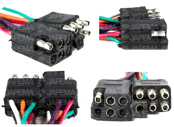 SKU12605 CONECTOR 6 TERMINALES MARCA ECONOMICA