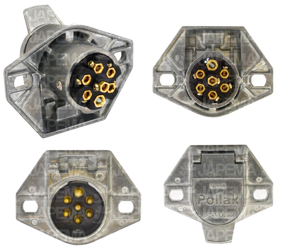 SKU507 CONECTOR / ARNES 7 TERMINALES HEMBRA PARA CAJA DE TRAILER MARCA JAPEMA