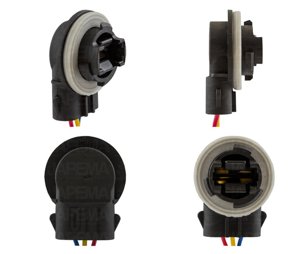 SKU5912 CONECTOR TIPO SOQUET PARA FOCO 3157 MARCA ECONOMICA