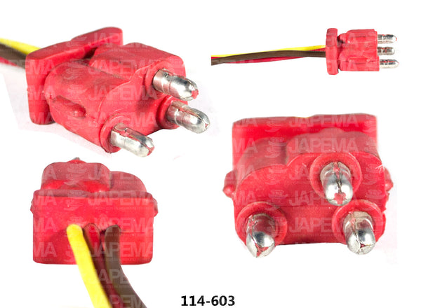 SKU5392 CONECTOR 3 TERMINALES PARA PLAFON SELLADO MARCA ECONOMICA