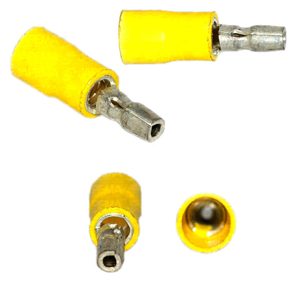 SKU3609 TERMINALITA AMARILLA MACHO REDONDA .157 CABLE 10-12 MARCA JAPEMA