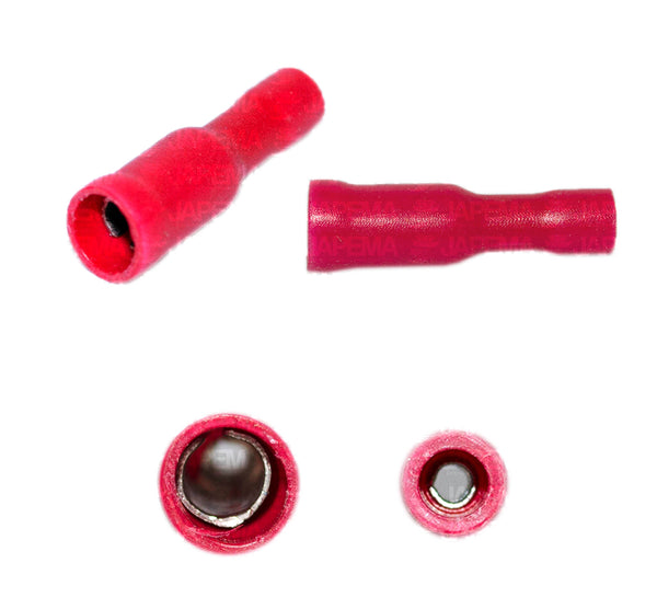 SKU8971 TERMINALITA ROJA HEMBRA REDONDA .157 CABLE 18-22 MARCA JAPEMA