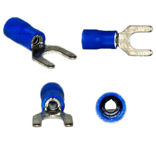 SKU3869 TERMINALITA ABIERTA #10 AZUL CABLE 14-16 MARCA PREMIUM