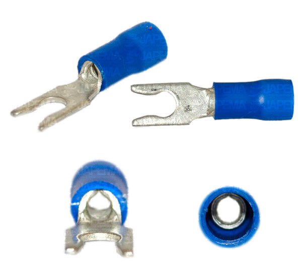 SKU2862 TERMINALITA ABIERTA SNAP #6 AZUL CABLE 14-16 MARCA PREMIUM