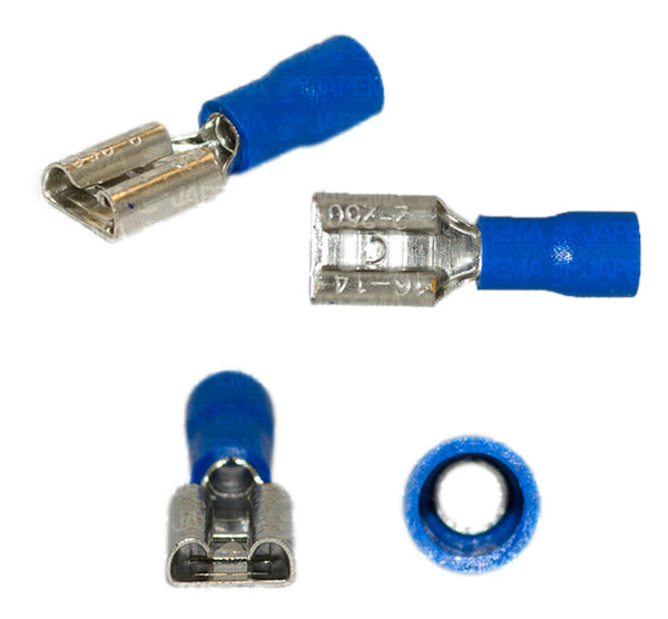 SKU341 TERMINALITA AISLADA ENCHUFE HEMBRA AZUL CABLE 14-16 MARCA JAPEMA