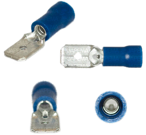 SKU342 TERMINALITA MACHO AZUL CABLE 14-16 MARCA PREMIUM