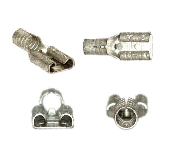 SKU3601 TERMINALITA GRIS ENCHUFE HEMBRA SIN AISLAR CABLE 14-16 MARCA PREMIUM
