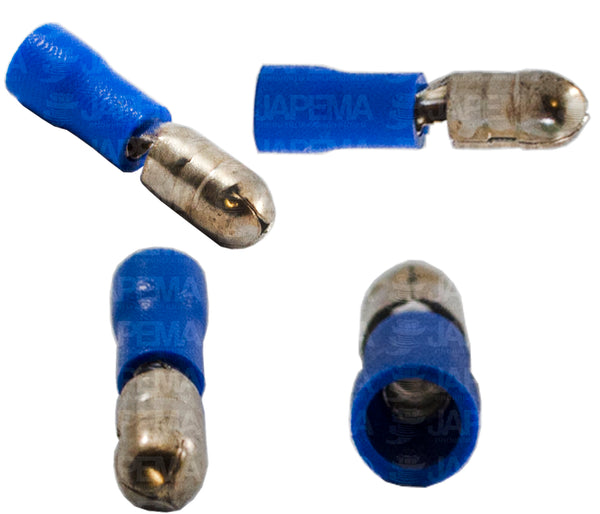 SKU9432 TERMINALITA MACHO REDONDA .195in / 4.9mm  AZUL CABLE 14-16