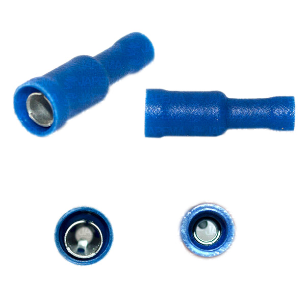 SKU3606 TERMINALITA AZUL HEMBRA REDONDA CABLE 14-16 MARCA PREMIUM