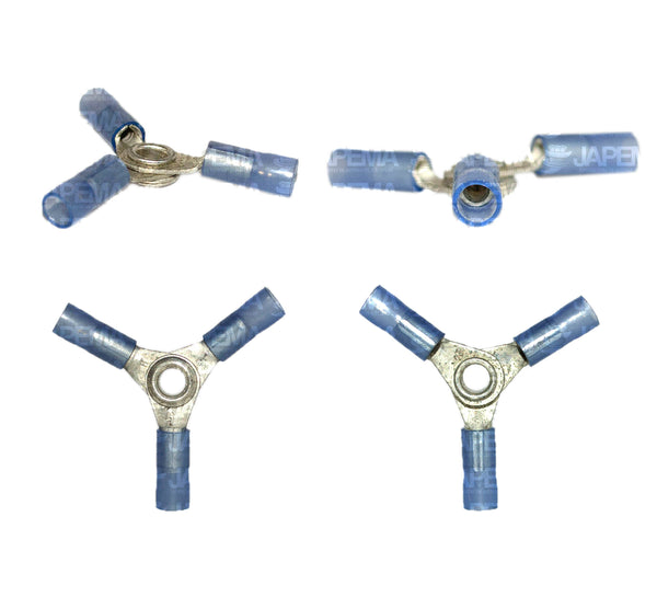 SKU9905 TERMINALITA AZUL UNION TRIPLE CABLE 14-16 MARCA PREMIUM