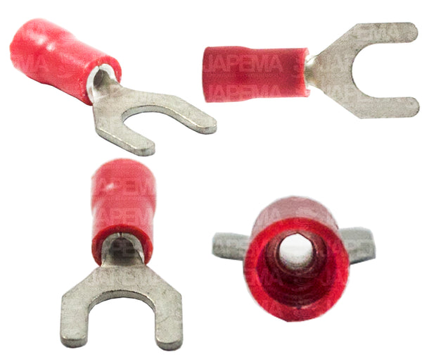 SKU9307 TERMINALITA ABIERTA ROJA #10 CABLE 18-22 MARCA JAPEMA