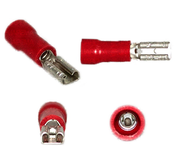 SKU4486 TERMINALITA ROJA ENCHUFE HEMBRA CABLE 18-22 MARCA JAPEMA