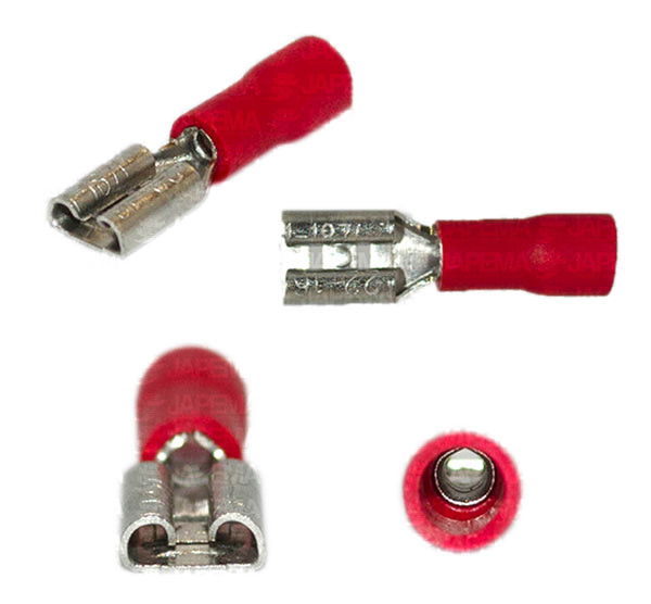 SKU4484 TERMINALITA ROJA ENCHUFE HEMBRA CABLE 18-22 MARCA PREMIUM