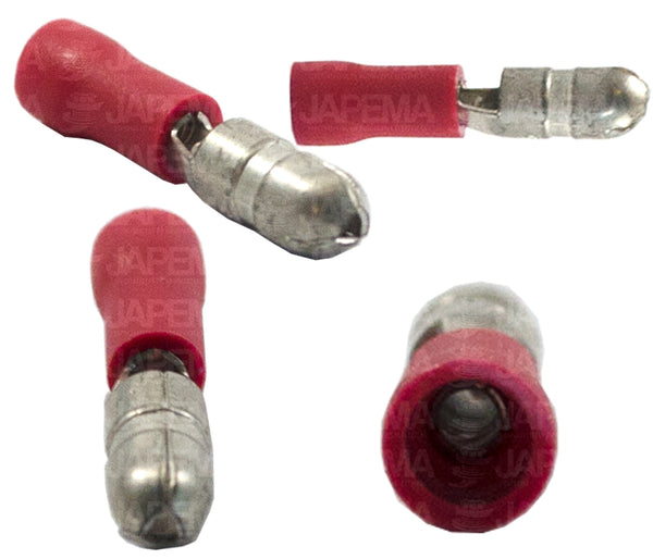 SKU8965 TERMINALITA MACHO REDONDA .180in / 4.5mm ROJA CABLE 18-22