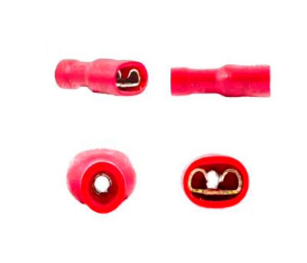 SKU9380 TERMINALITA ENCHUFE HEMBRA AISLADA .250mm X .032mm ROJA CABLE 18-22