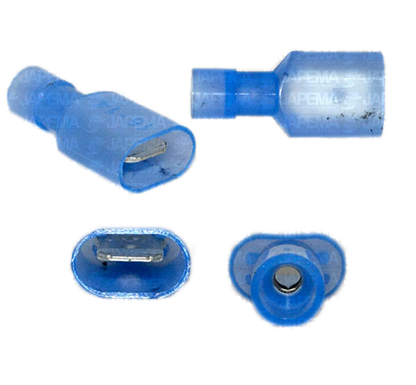 SKU4487 TERMINALITA AZUL MACHO AISLADA OVALADA CABLE 14-16 MARCA PREMIUM