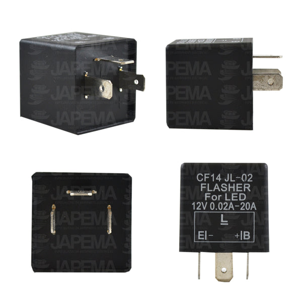SKU11996 DESTELLADOR DE LUCES 3 TERMINALES 12V MARCA JAPEMA