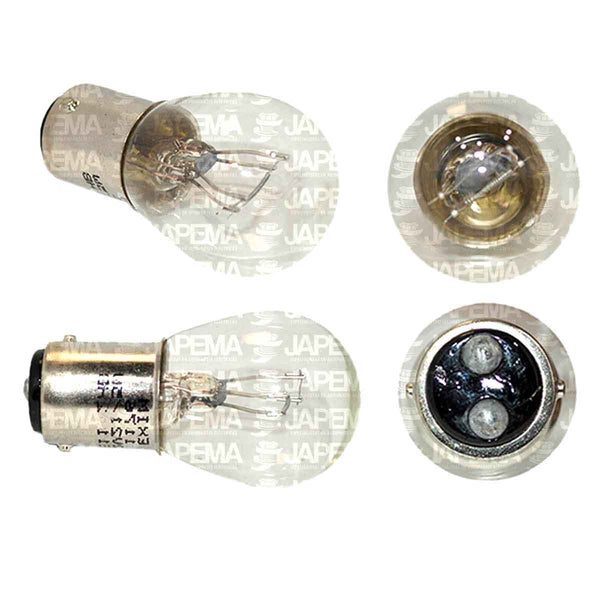SKU7301 FOCO INCANDESCENTE 1176 12V 16/8W BA15d S8 2FILAM 2POLOS PATAS PAREJAS MARCA ECONOMICA