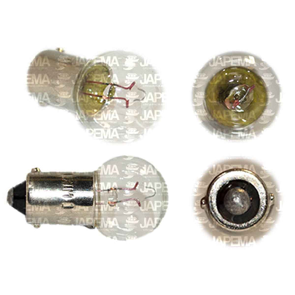 SKU76 FOCO INCANDESCENTE 57 12V 4W BA9s G4.5 27MM 1FILAMENTO 1POLO PATAS PAREJAS FOCO MARCA JAPEMA