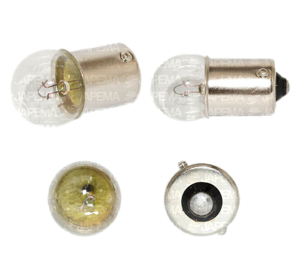 SKU77 FOCO INCANDESCENTE 67 12V 10W BA15s G18.5 1POLO 1FILAMENTO PATAS PAREJAS FOCO MARCA JAPEMA