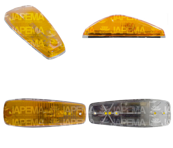 SKU7781 LUZ ZEPELIN COLOR AMBAR BASE CROMADA 12V MARCA ECONOMICA