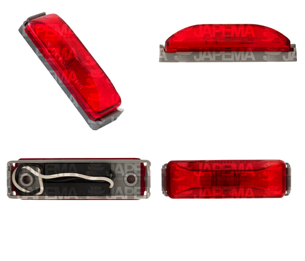 SKU423 LUZ POSICION INCANDESCENTE RECTANGULAR 1" COLOR ROJO 12V MARCA ECONOMICA