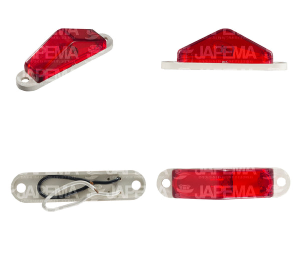 SKU478 LUZ POSICION INCANDESCENTE TRIANGULAR 1" COLOR ROJO 12V MARCA ECONOMICA