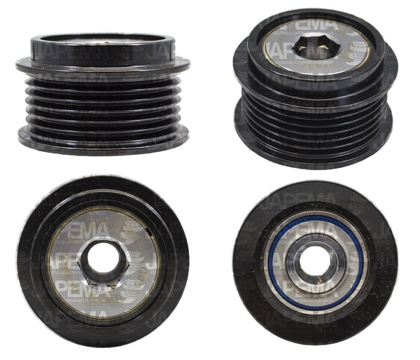 SKU12998 POLEA CLUTCH ALTERNADOR NIPPONDENSO 6C CW, M14, D.I. 17MM, D.E. 59MM, BANDA 24MM, 1ER RANURA 9MM MARCA JAPEMA