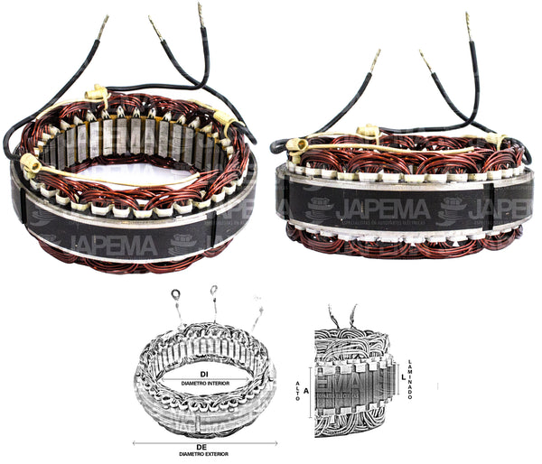 SKU8690 ESTATOR ALTERNADOR FORD 1G 12V 65AMP - 75AMP MARCA JAPEMA