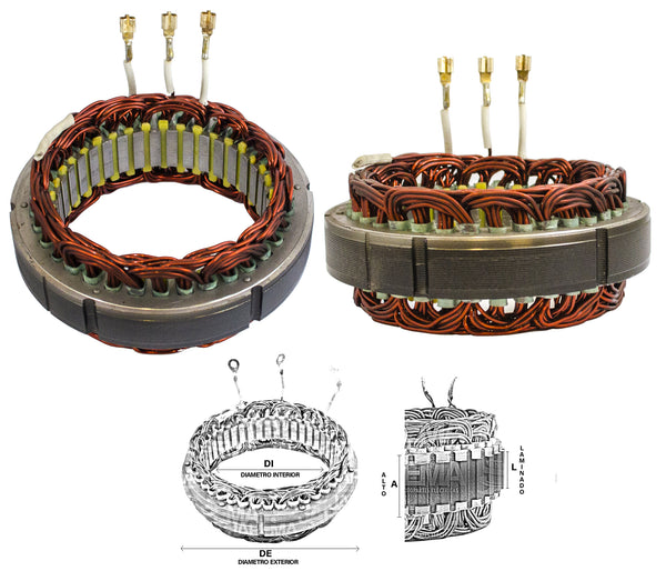 SKU742 ESTATOR ALTERNADOR FORD 2G 12V 65-75AMP MARCA JAPEMA